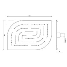 Верхний душ 300х200 мм Jaquar Alive Maze OHS-CHR-85859M