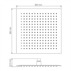 Верхний душ 300 мм WasserKRAFT Elbe A162