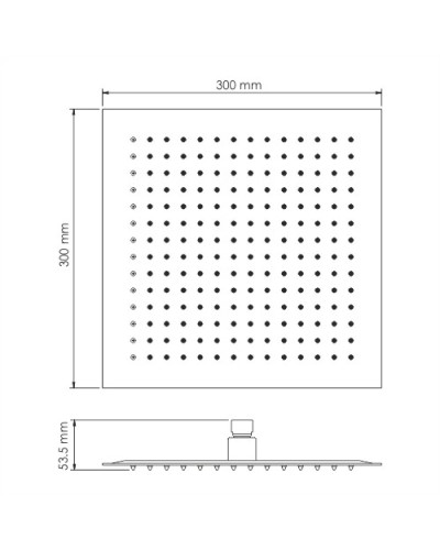 Верхний душ 300 мм WasserKRAFT Elbe A162