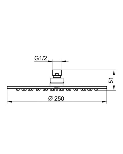 Верхний душ 250 мм KEUCO 59986010201