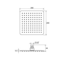 Верхний душ Ravak Chrome 982.01 X07P334 Хром