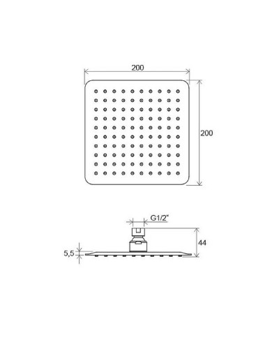 Верхний душ Ravak Chrome 982.01 X07P334 Хром