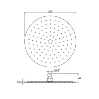Верхний душ Ravak Chrome Slim 984.00 X07P336 Хром