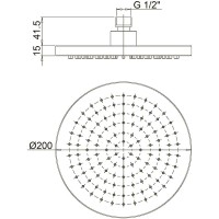 Верхний душ Paini 50CR759TCARE20E Хром