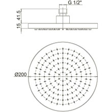 Верхний душ Paini 50CR759TCARE20E Хром