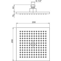 Верхний душ Paini 50CR759TCASQE Хром