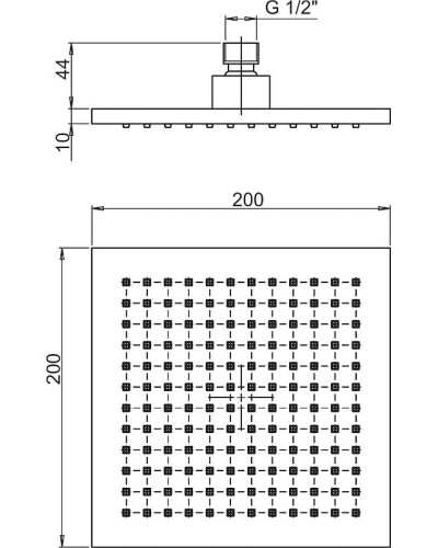 Верхний душ Paini 50CR759TCASQE Хром