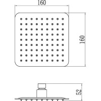 Верхний душ 160 мм Savol S-000F06