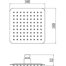 Верхний душ 160 мм Savol S-000F06