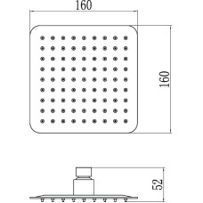 Верхний душ 160 мм Savol S-000F06