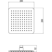 Верхний душ 200 мм Savol S-000F08