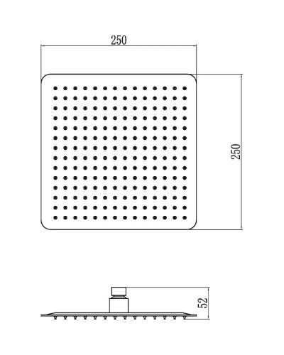 Верхний душ 250 мм Savol S-000F10