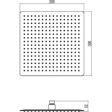 Верхний душ 300 мм Savol S-000F12