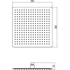 Верхний душ 300 мм Savol S-000F12