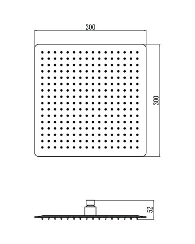 Верхний душ 300 мм Savol S-000F12