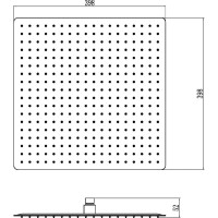 Верхний душ 398 мм Savol S-000F16