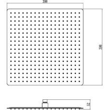 Верхний душ 398 мм Savol S-000F16