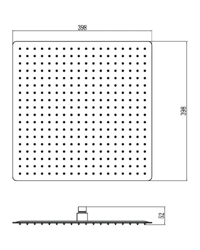 Верхний душ 398 мм Savol S-000F16