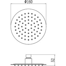 Верхний душ 160 мм Savol S-000Y06