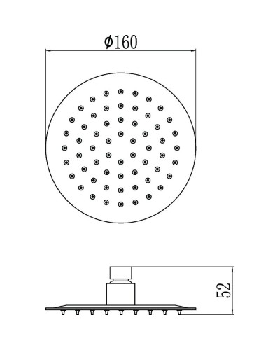 Верхний душ 160 мм Savol S-000Y06