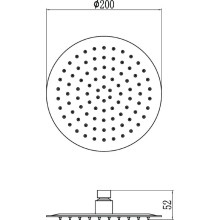 Верхний душ 200 мм Savol S-000Y08