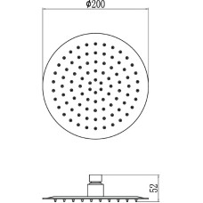 Верхний душ 200 мм Savol S-000Y08