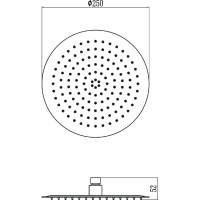 Верхний душ 250 мм Savol S-000Y10