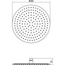 Верхний душ 300 мм Savol S-000Y12