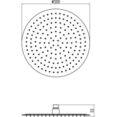 Верхний душ 300 мм Savol S-000Y12