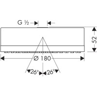 Верхний душ 180 мм Axor Citterio 28489000
