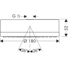 Верхний душ 180 мм Axor Citterio 28489000
