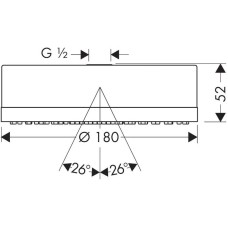 Верхний душ 180 мм Axor Citterio 28489000