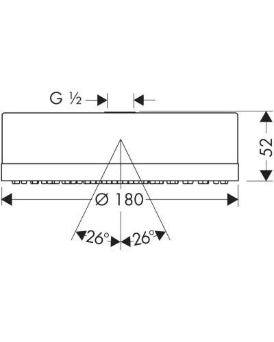 Верхний душ 180 мм Axor Citterio 28489000