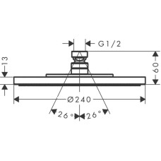 Верхний душ 240 мм Axor Starck 28494000