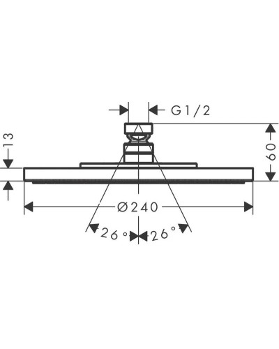 Верхний душ 240 мм Axor Starck 28494000
