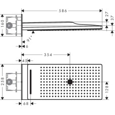 Верхний душ 586х258 мм Axor ShowerSolutions 35283000