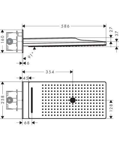 Верхний душ 586х258 мм Axor ShowerSolutions 35283000