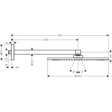 Верхний душ 355 мм Axor ShowerSolutions 26034000