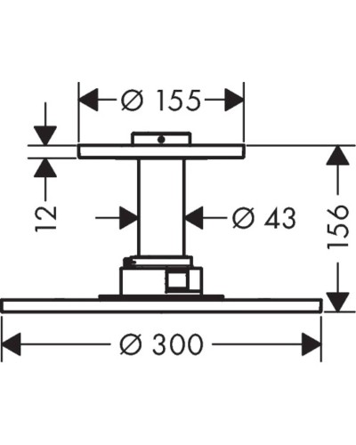 Верхний душ 300 мм Axor ShowerSolutions 35301000