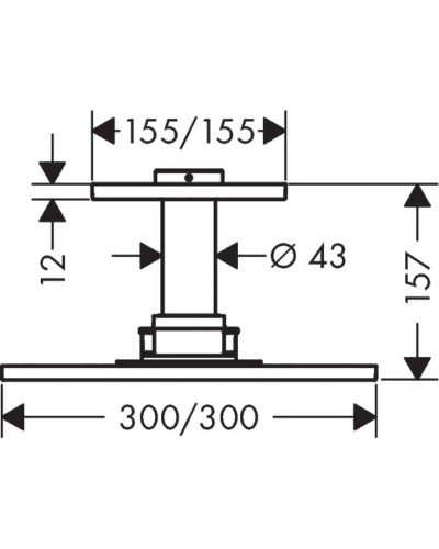 Верхний душ 300 мм Axor ShowerSolutions 35316000