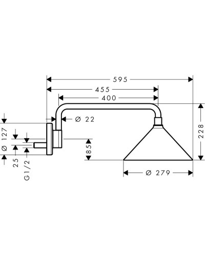 Верхний душ 279 мм Axor Showers/Front 26021000