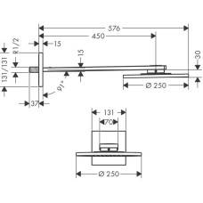 Верхний душ 250 мм Axor ShowerSolutions 35284000
