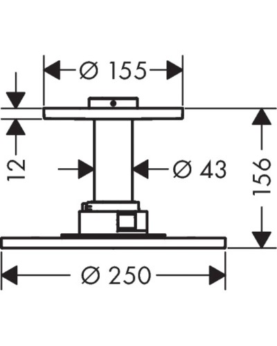 Верхний душ 250 мм Axor ShowerSolutions 35286000