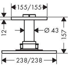 Верхний душ 238 мм Axor ShowerSolutions 35308000