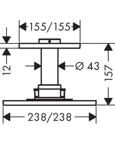 Верхний душ 238 мм Axor ShowerSolutions 35308000