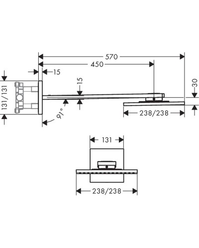 Верхний душ 238 мм Axor ShowerSolutions 35310000