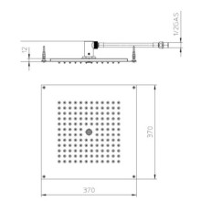 Верхний душ 370 мм Bossini Dream Cube H38381.030