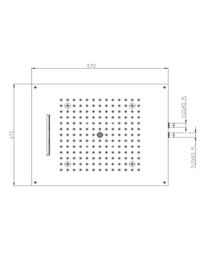 Верхний душ 570х470 мм Bossini Dream H38905.030