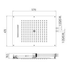 Верхний душ 570х470 мм Bossini Dream H38925.030