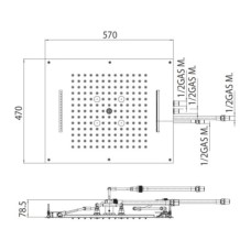 Верхний душ 570х470 мм Bossini Dream H38928.030